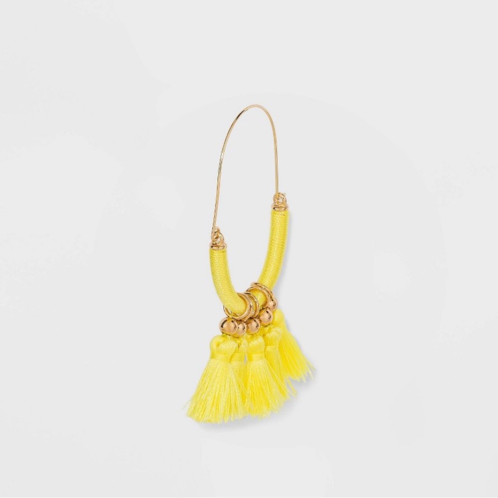 SUGARFIX by Baublebar Bold Fringe Hoop Earrings NWT - Picture 2 of 2